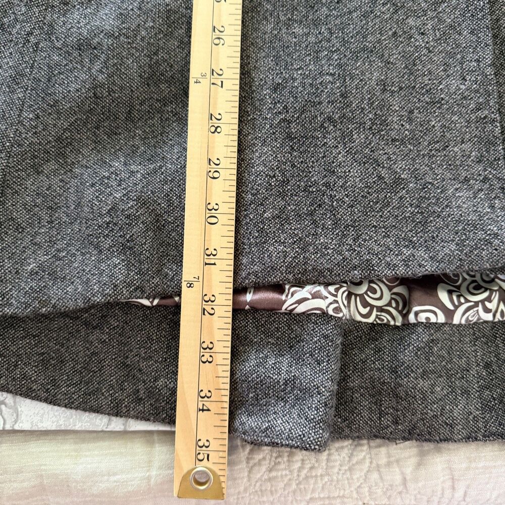 CAbI 169 Shakespeare Gray Black Tweed Wool Blend Dark Academia Swing Coat Sz 4 - Picture 10 of 10